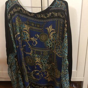 Bianca Nygard dress shirt with winged sheer sleeves -  Size 12